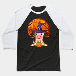Cow pumpkin witch Baseball T-Shirt